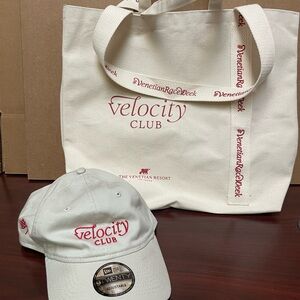 Velocity Club F1 Racing Venetian Resort Las Vegas Hat Cap & Canvas Tote Bag VIP